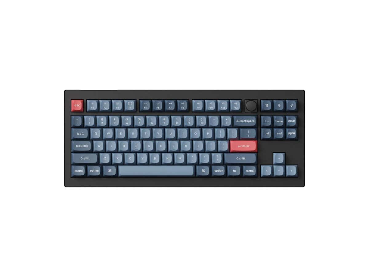 Keychron V3 Max QMK/VIA 80% Wireless Custom Mechanical Keyboard (Red Switch) – Carbon Black