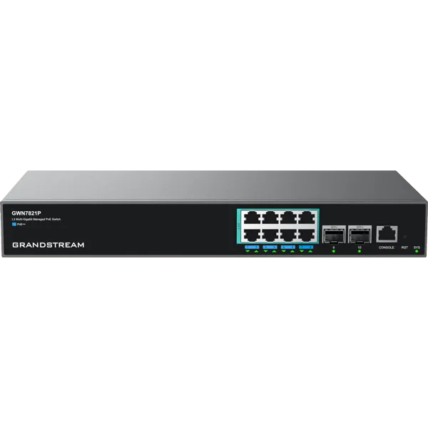 Grandstream Enterprise L3 8 port Managed 2.5GbE PoE++ Switch 240W