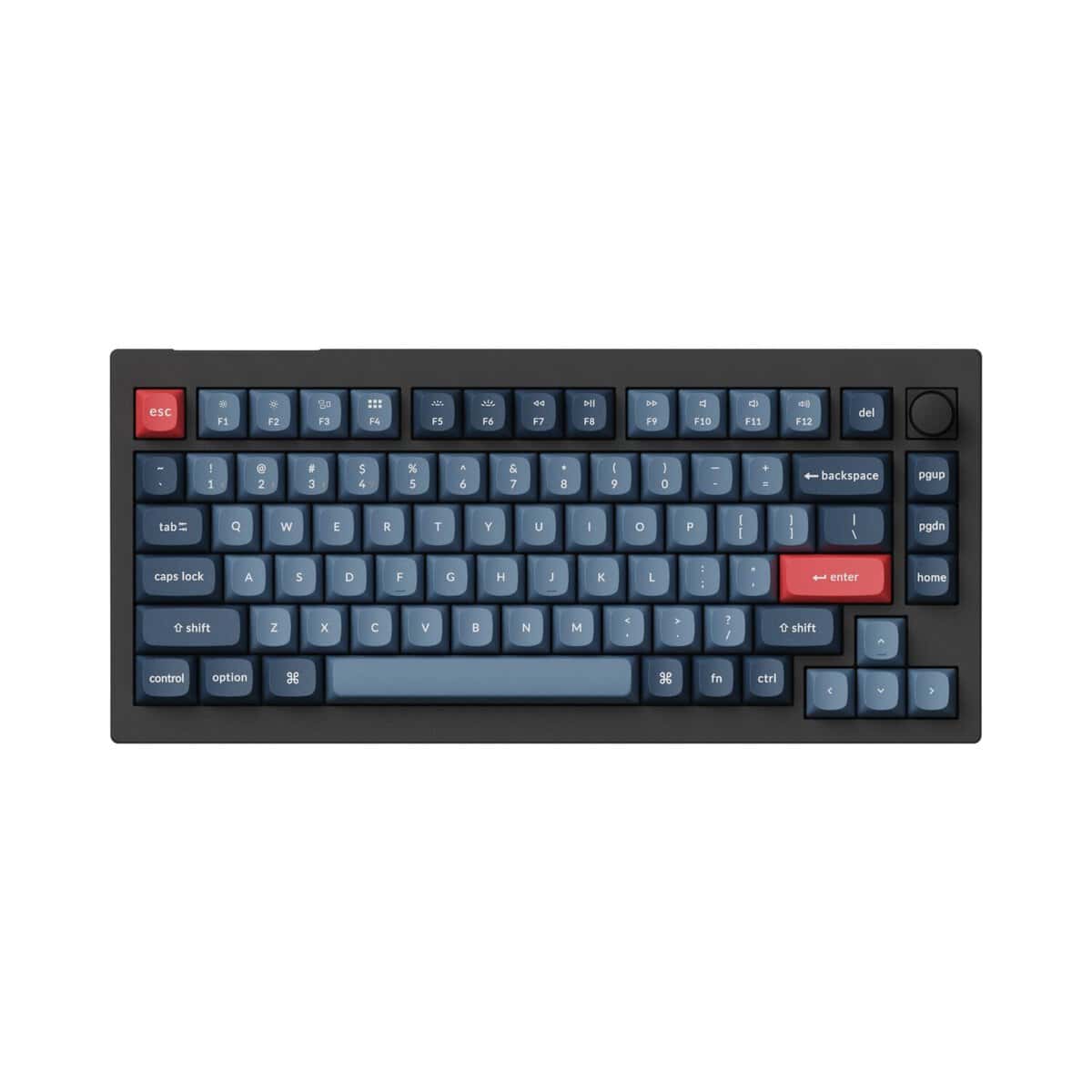 Keychron V1 Max QMK/VIA Wireless Custom Mechanical Keyboard – BANANA Switches, Black