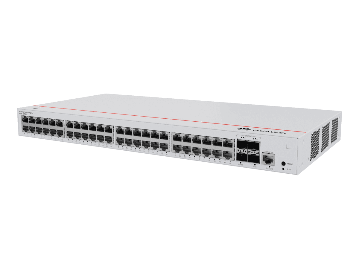 huawei s220 48t4x layer 2 managed switch, 48 x 10/100/1000base t ports, 4 x 10ge sfp+ ports