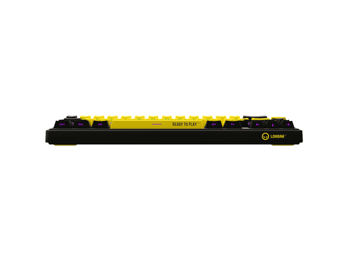 LORGAR KBP70MW, Wireless 65% Mechanical Gaming Keyboard Pro – Black/Yellow