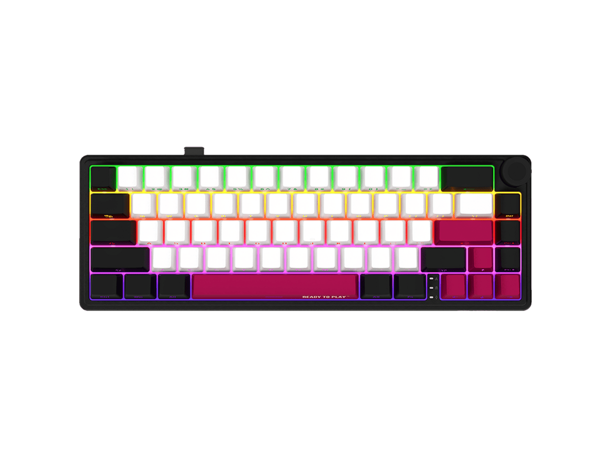 LORGAR KBP70MW, Wireless 65% Mechanical Gaming Keyboard Pro – Black/red