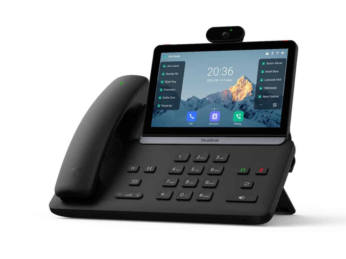 Yealink T88V Pro Smart Business Phone With 7″ Multi-Touch Screen – Camera Included, PSU Excluded