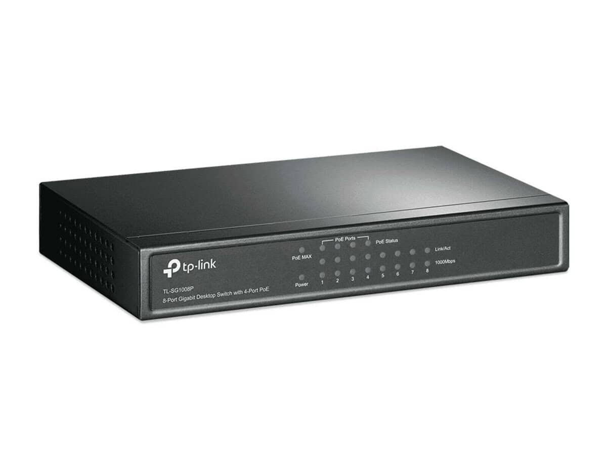 TP-LINK TL-SG1008P 8-Port Gigabit Desktop Switch with 4-Port PoE