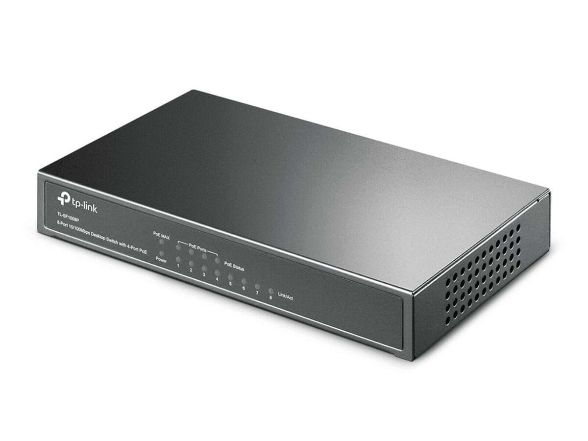 TP-LINK TL-SF1008P 8-Port 10/100Mbps Desktop Switch with 4-Port PoE+